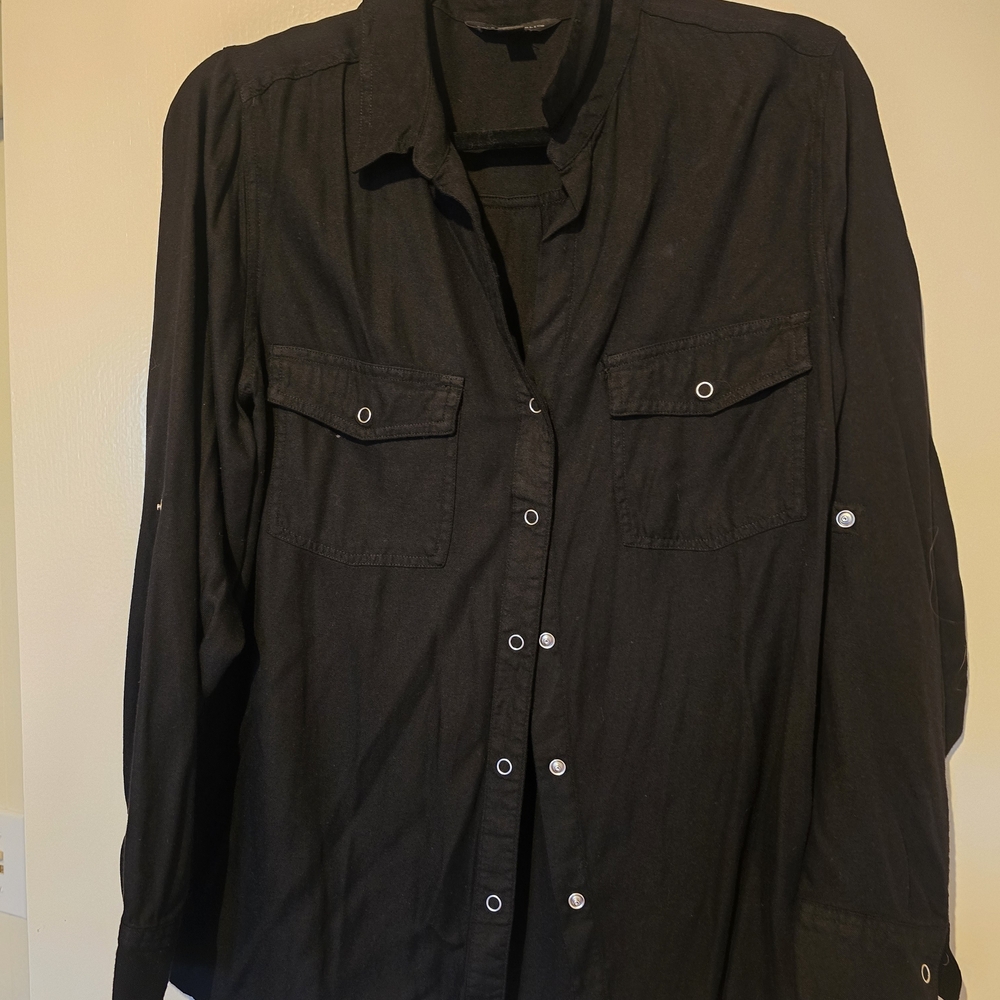 Men's Black Button-Up Jacket